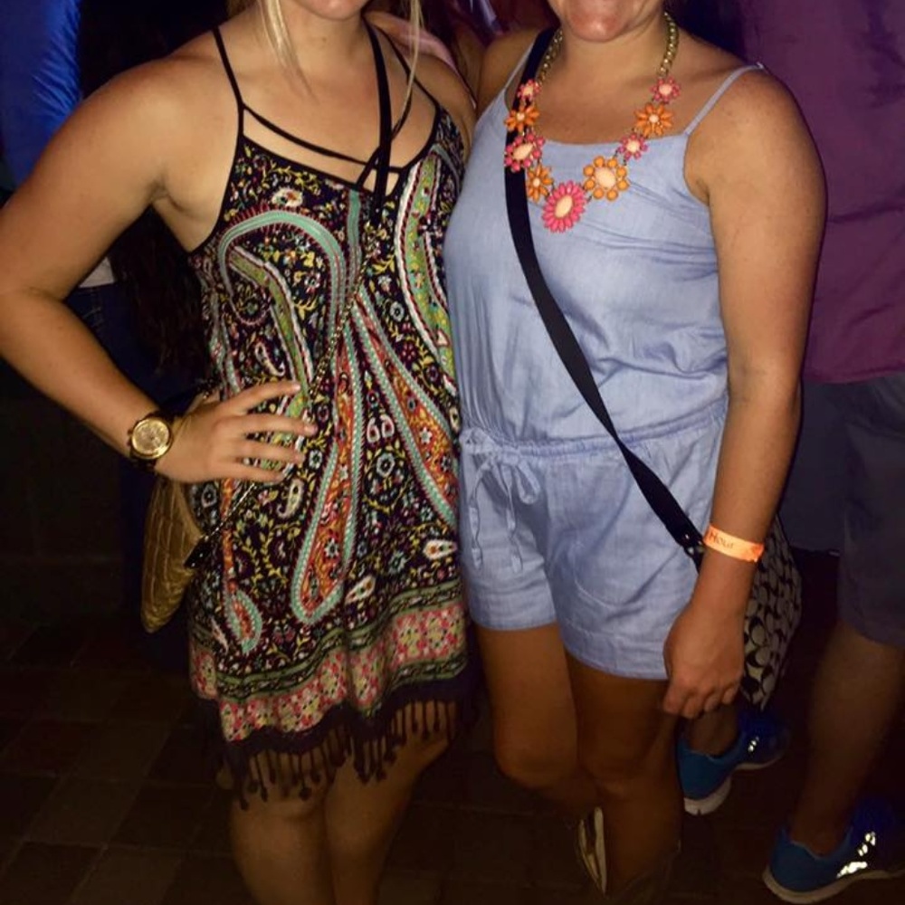 Loft denim romper